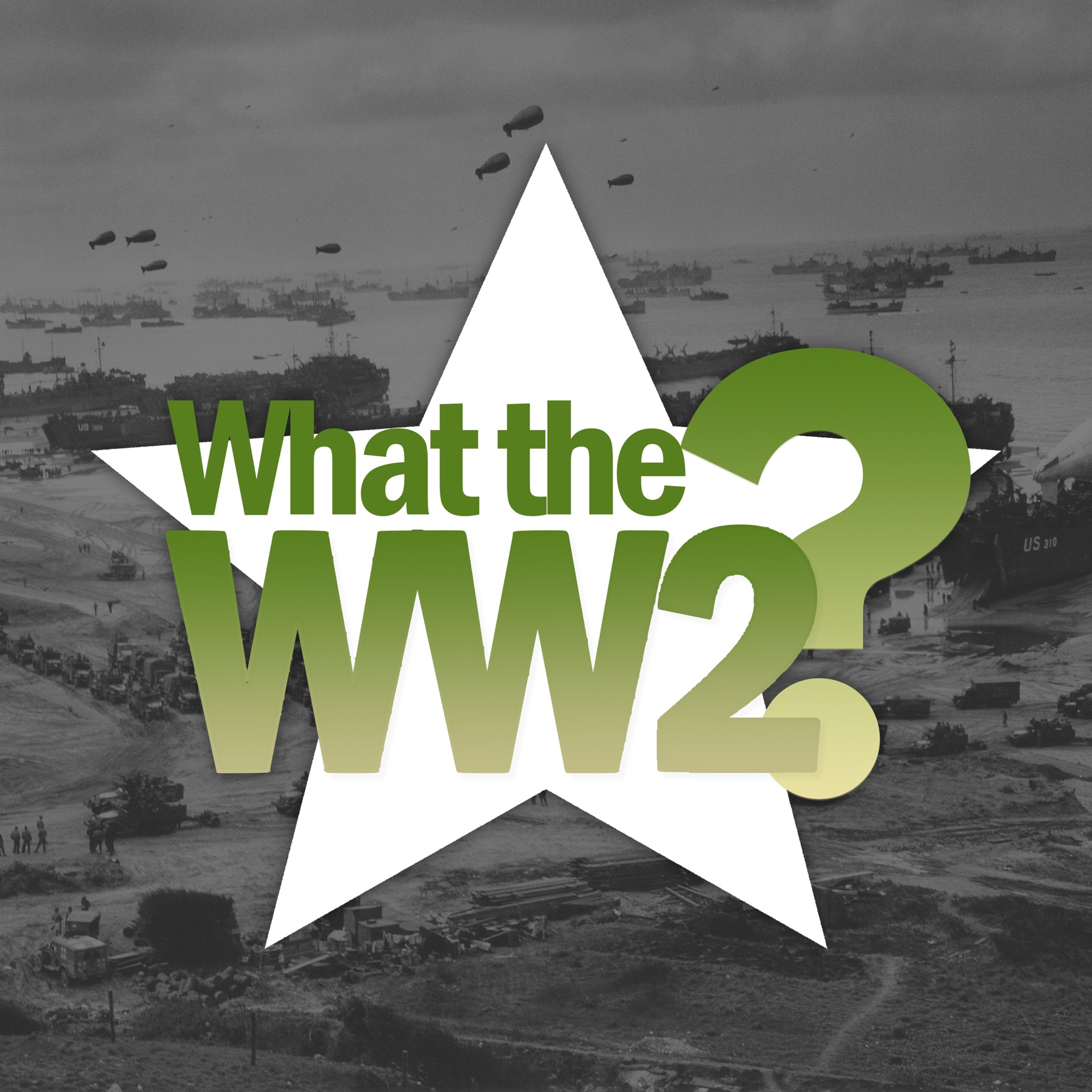 This is the logo for the What the WW2? Podcast